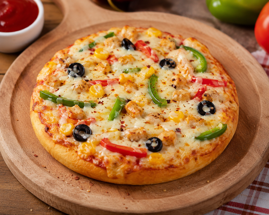 Mini chicken pizza